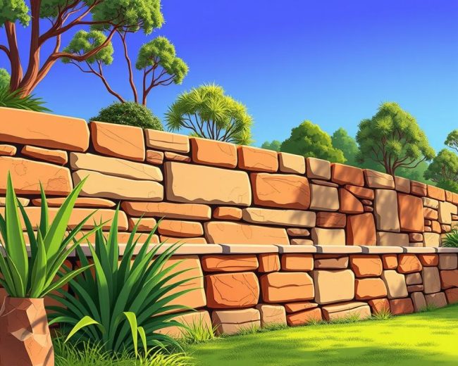 sandstone retaining wall Brisbane, Gold & Sunshine Coast