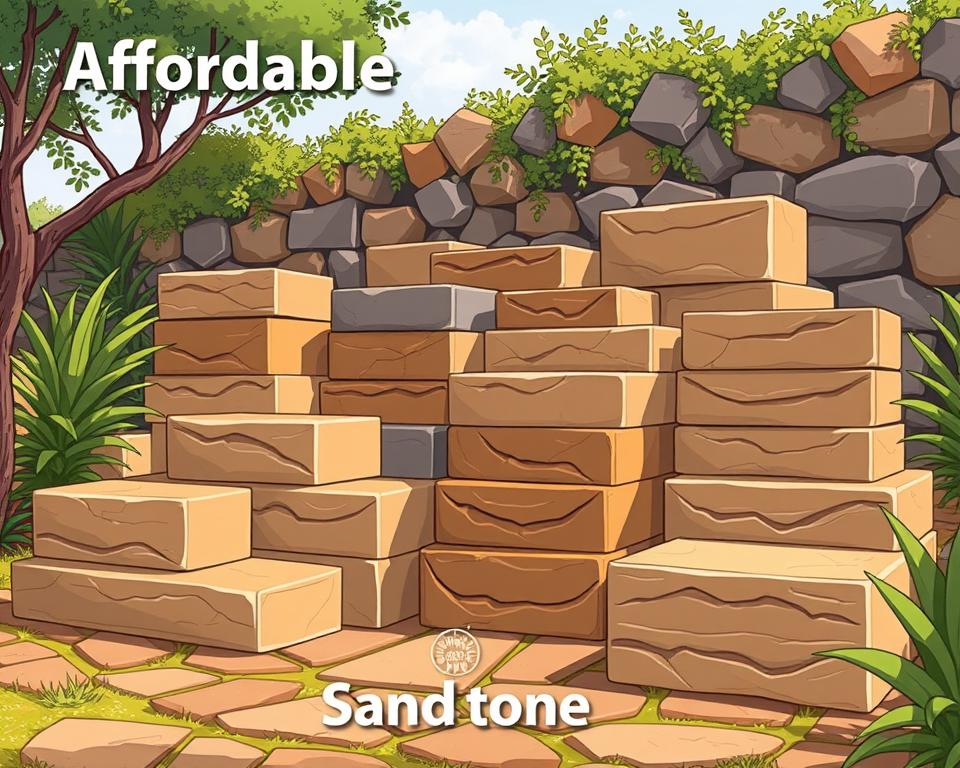 Affordable sandstone blocks