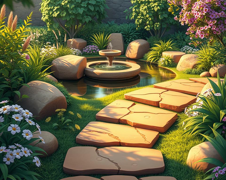 Elegant Sandstone Stepping Stones