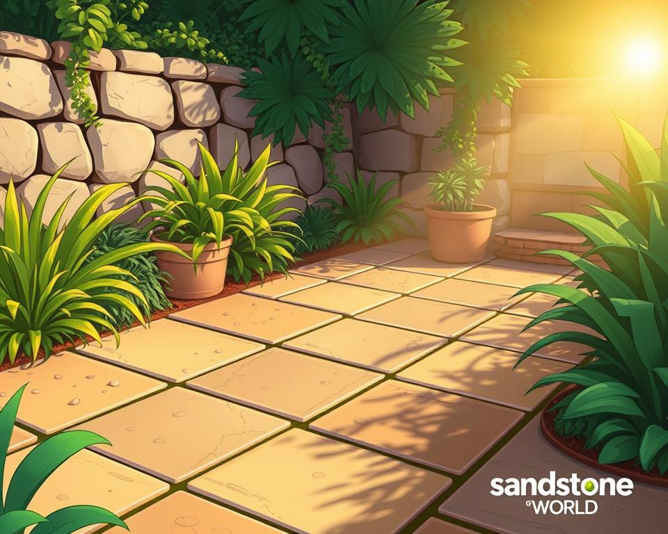 outdoor sandstone tiles